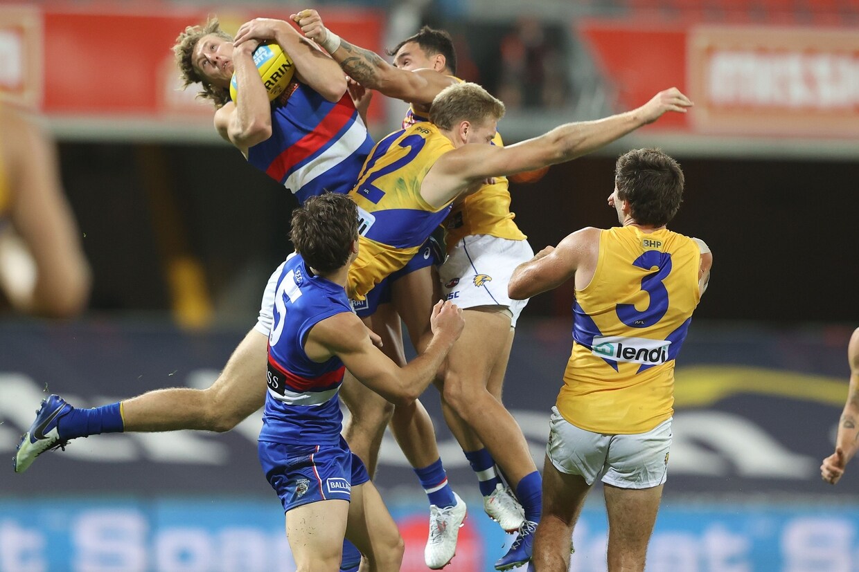 pix West Coast Vs Western Bulldogs afl round 16 western bulldogs v west